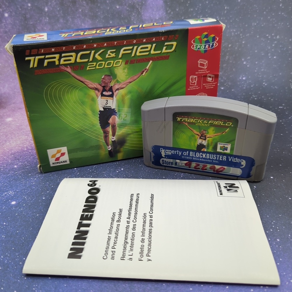 International Track & Field 2000 (Nintendo 64 N64, 2000) No Manual - Blockbuster
